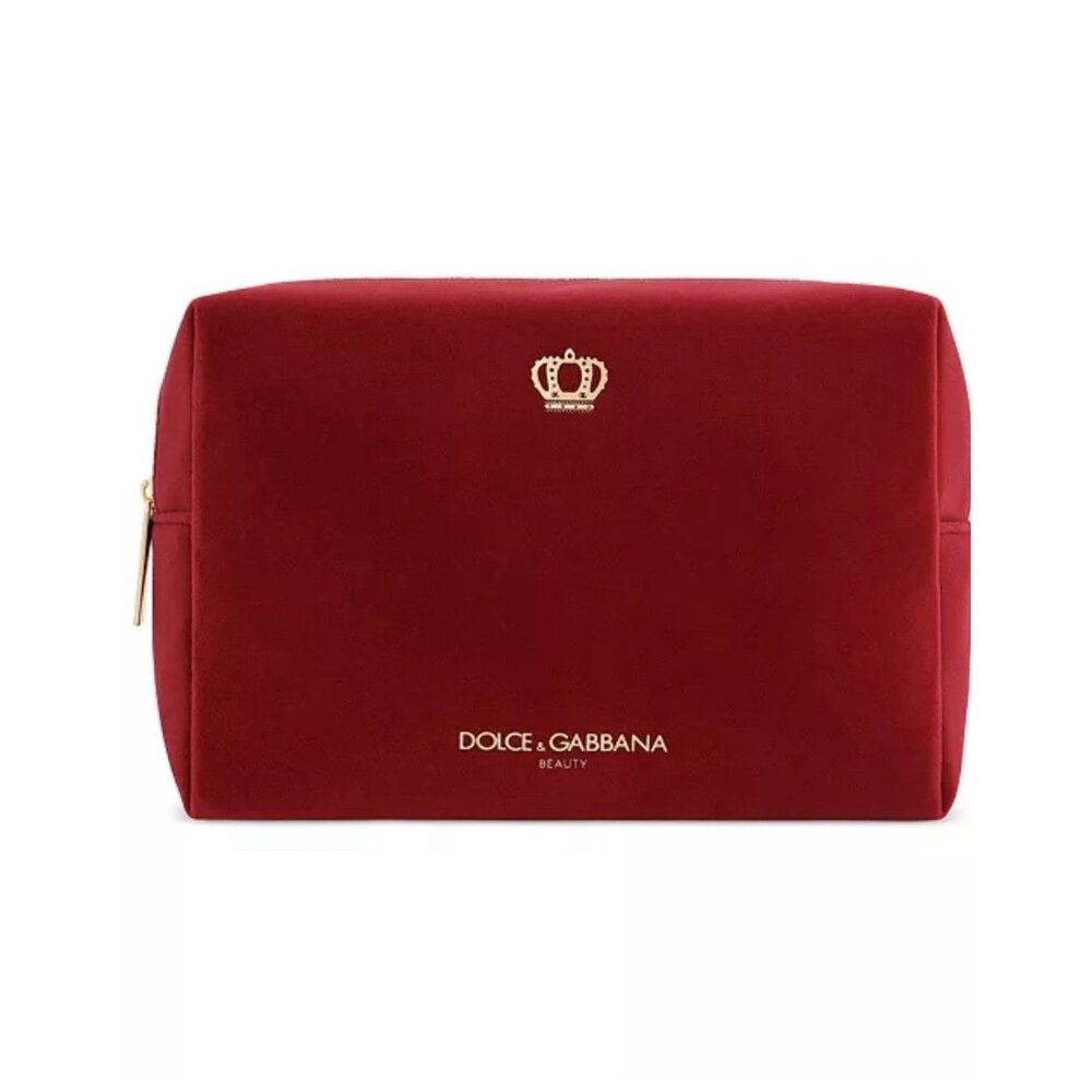 Dolce and gabanna red velvet makeup pouch